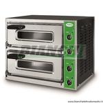 Forno per pizza B7 a doppia camera Monofase. Professionale con fondo in refrattario. Porta con vetro B7+7M Fama