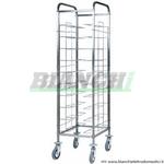 Carrello portavassoi universale in acciaio inox,10 vassoi. CA 1455 Forcar