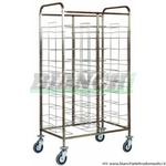 Carrello portavassoi universale CA 1465 in acciaio inox. 20 vassoi Forcar