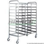 Carrello portavassoi CA 1470 in acciaio inox. 30 vassoi Forcar