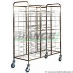 Carrello portavassoi universale CA 1475 in acciaio inox. 30 vassoi Forcar