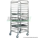 Carrello portateglie CA 1476 in acciaio inox. 14 GN 2/1 Forcar