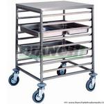 Carrello portateglie CA 1477 in acciaio inox. 8 GN 2/1 Forcar