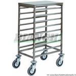 Carrello portateglie CA 1478 in acciaio inox. 8 GN 1/1 Forcar