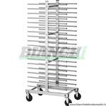 Carrello universale portateglie CA 1480D in acciaio inox. 40 teglie Forcar