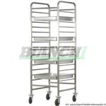 Carrello portateglie CA 1486R in acciaio inox rinforzato. 14 GN 2/1 Forcar