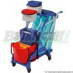 carrello CA1613 per pulizie con strizzatore con secchio 28lt e portasacco Forcar