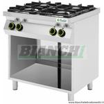 Cucina professionale con 4 fuochi a gas, potenza max: 19 kw.CC74G Fimar