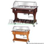 CL 2777W ESPOSITORE BAGNOMARIA WENGE' 3 GN1/1 CON CUPOLA TONDA Forcar