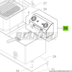 Ricambio: intero blocco comando + resistenza per friggitrici Fimar FR. CO7256 Fimar