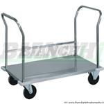 Carrello da trasporto pesante in acciaio inox doppio manico. CPB1472 Forcar