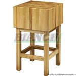 CCL1744. Ceppo Batticarne in legno spessore 17 cm. + sgabello 40x40x90h Forcar