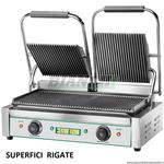 Piastra doppia EG-03 in ghisa 47x23cm. superfici rigate. Fimar - Easy line