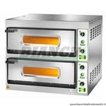 Forno elettrico con piana refrattaria e luce interna. Modello: FES/6+6 MONOFASE Fimar