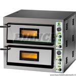 Forno pizza con piano refrattario luce interna e 2 termostati. Modello: FME/6+6 MONOFASE Fimar