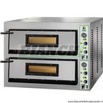 Forno pizzeria elettromeccanico con piana refrattaria pirometri e luce interna. Mod: FMLW/6+6 MONOFASE Fimar