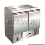 Saladette a refrigerazione statica per insalate in acciaio inox AISI304 2 porte, termostato digitale, mod S900 Forcar