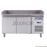 Tavolo refrigerato e banco pizza, ventilato a due ante in acciaio inox AISI201. Modello: PZ2600TN FC Forcar Forcold