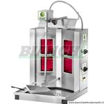 Gyros kebab elettrico, potenza 2,8Kw monofase, 4 resistenze a infrarossi, struttura in acciaio inox. GYR40 Fimar