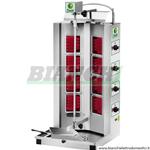 Gyros kebab elettrico, potenza 5,6 Kw trifase, 8 resistenze a infrarossi, struttura in acciaio inox. GYR80 Fimar