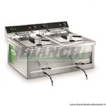 MFR212R Friggitrice doppia 12+12 litri con rubinetto. Acciaio inossidabile. CR Fama