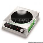 Piano ad induzione per wok con Timer a LED e struttura in acciaio inox. PIND03 Fama