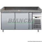 Tavolo refrigerato a due ante in acciaio inox AISI304. Banco pizza, ventilato  Modello: PZ2600TN Forcar