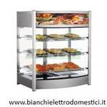 Vetrina espositore riscaldata Inox con 3 piani. RTR137 Forcar