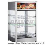 Vetrina espositore riscaldata Inox con 3 piani. RTR97L Forcar