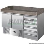 Tavolo refrigerato con funzione di banco pizza in acciaio inox AISI201.  Mod: S903PZCAS FC Forcar Forcold