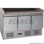 Banco pizza refrigerato statico con telaio inox AISI201. Modello: S903PZFC Forcar Forcold