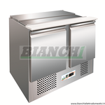 Saladette a refrigerazione statica, struttura inox AISI304 temp. +2° +8°C, termostato digitale, mod. S902 Forcar