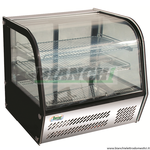 Espositore refrigerato vetrina da banco a vetro temp +2/+8°C cap 120 litri potenza 160 W luce led. Mod: VPR120 Forcar