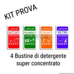 KIT pulizia, igienizzazione e sanificazione superfici super concentrato. N° 4 bustine miste. Bianchi