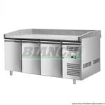 Tavolo refrigerato con funzione di banco pizza, telaio in acciaio inox AISI201.  Modello: PZ3600TN FC Forcar Forcold