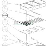 Resistenza di ricambio per tavola calda a bagnomaria serie BMV. SL0623 Forcar